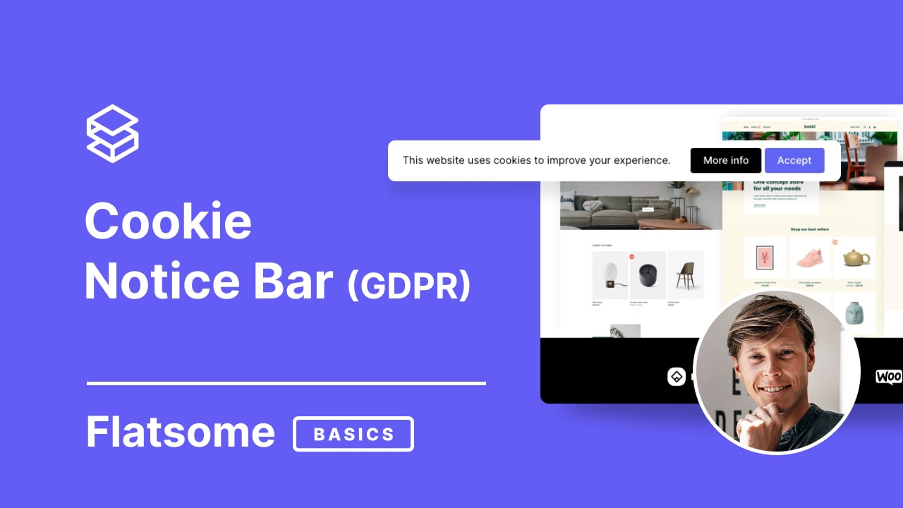 Setup the Cookie Notice Bar (GDPR) in Flatsome Theme