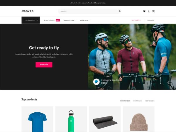 Tempo Multi Layout Flatsome WooCommerce Demo Template • Homepage