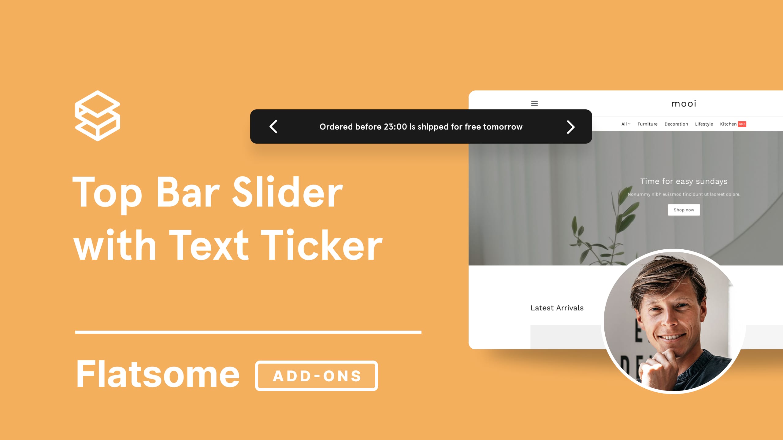 Text Ticker with Fade in Top Bar for Flatsome Theme